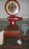 3 X Scales to include an Avery 3303OHD Frame Mounted Scale a Salter Hanging Scale and Avery Table