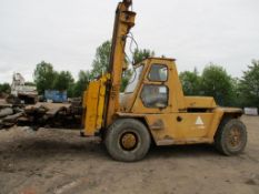 * A CAT V300 Diesel Forklift, Perkins Engine, Side Shift and Fork Positioners, 7' Forks, Clock