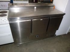 A Blizzard Saladette BCC3EN Stainless Steel Chilled Unit. Please note there is a £5 Plus VAT Lift