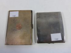 Two Silver Cigarette Cases (Birmingham 1940 & Sheffield 1936/7) (130g & 185g)