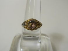 An Antique Gold, Stone Set Ring Circa 1820 size 'Q' (est £50-£100)