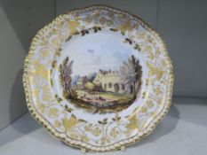 A Hand Painted Decorative Plate by Spode Depicting Buildwas Abbey Shropshire (est £15-£25)