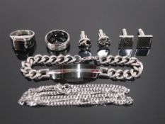 * Six items of new 'Fred Bennett' jewellery items to include 'silver' coloured Rings (2) (size S and