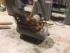 * Small 3PH Air Compressor. A small 3 phase tank mounted HEC Air Compressor with Gryphen 1hp motor -