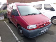 * A Fiat Scudo in Red, Registration YX52 XEJ, Date of Registration 12-2002 1.9 Diesel, Side Door