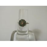 This is a Timed Online Auction on Bidspotter.co.uk, Click here to bid. An Emerald and Diamond Silver