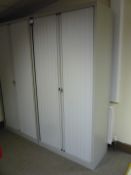 * Bisley Double Tambour Door Office Cabinets, 1950mm x 1000mm x 470mm