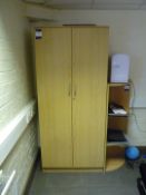 * Oak Effect Double Door Office Cabinet, 1800mm x 800mm x 400mm