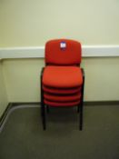 * 4 x Upholstered Meeting/Reception Chairs