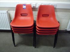 * 8 x Stackable Plastic Chairs (red)