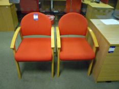 * 2 x Upholstered Reception/Meeting Room Chairs