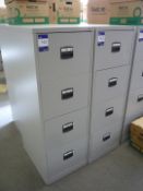 * 2 x metal 4-Drawer Filing Cabinets (with keys)