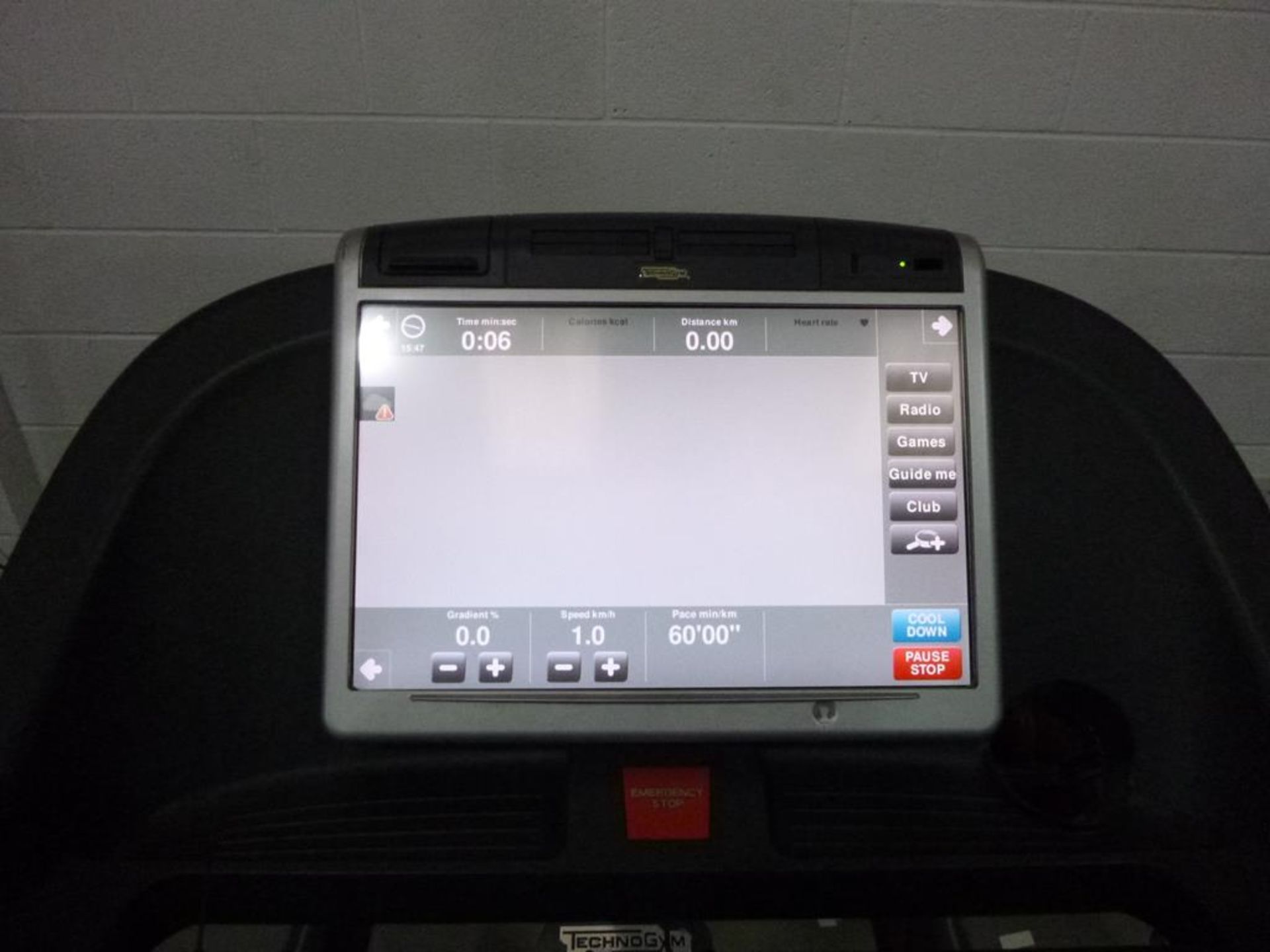 * A TechnoGym Model Dakbey Treadmill Touch Screen complete with iPod Dock s/n DAKBEY13002198 YOM - Image 3 of 5