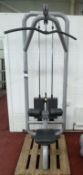 * A TechnoGym Lat Machine s/n MB4013100634 YOM 09/13 Weight Stack 120Kg. Please note there is a £5