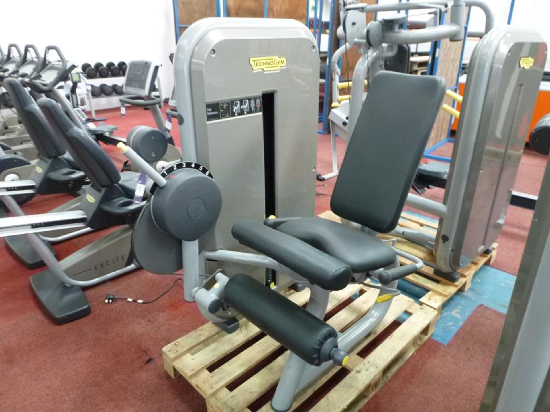 * A TechnoGym Leg Extension Weight Stack 100Kg, s/n CB3013100034 YOM 09/13. Please note there is