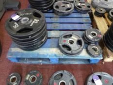* A selection of Rubber Covered Plates including 2 X 1.25Kg (Base), 3 X 2.5Kg (Base), 2 X 5Kg (
