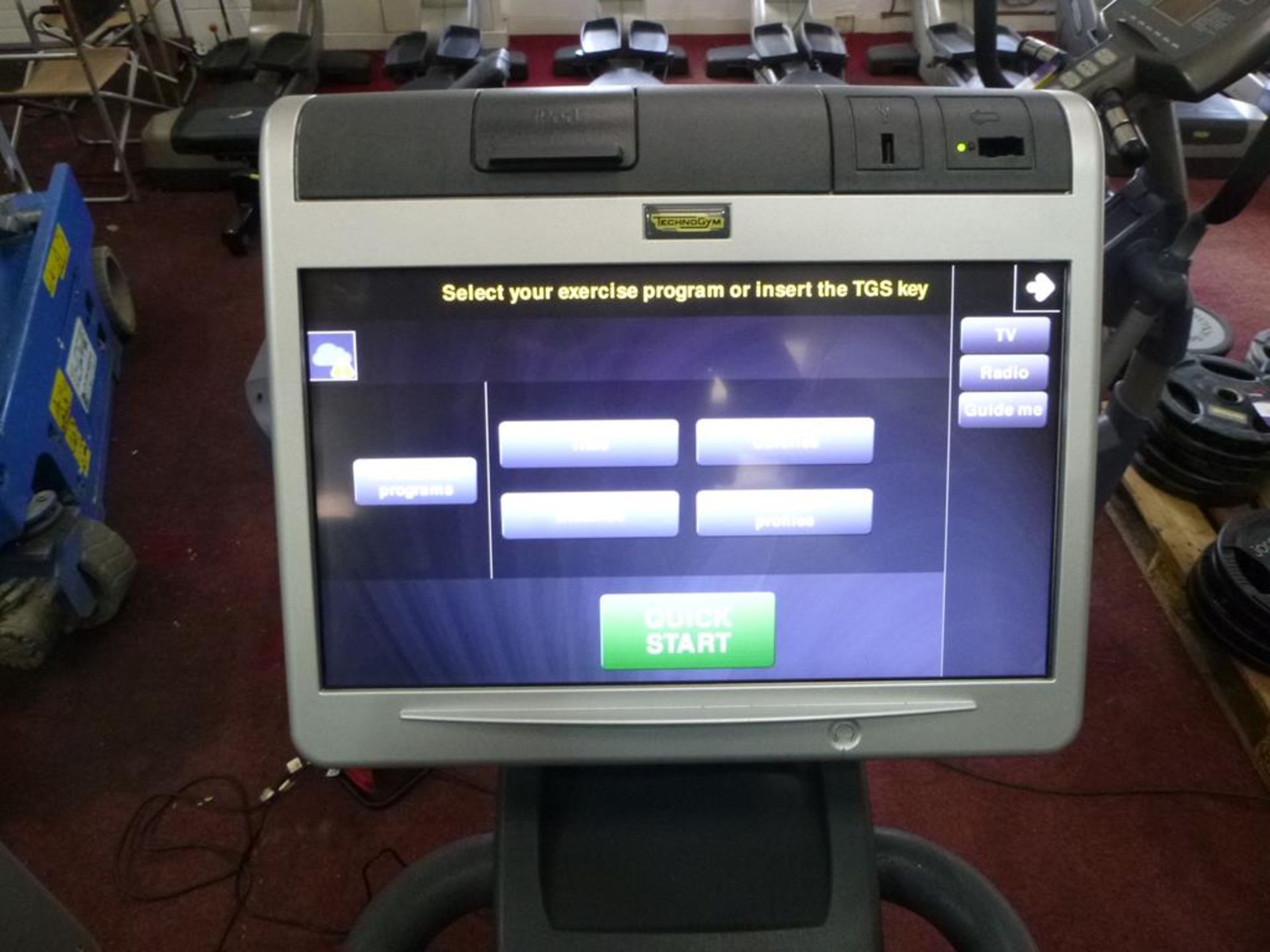 * A TechnoGym Crossover 700 complete with Touch Screen and iPod Dock s/n DAG73Y13000529 Yom 09/13. - Image 3 of 4