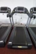 * A TechnoGym Model Dakbey Treadmill Touch Screen complete with iPod Dock s/n DAKBEY13002194 YOM