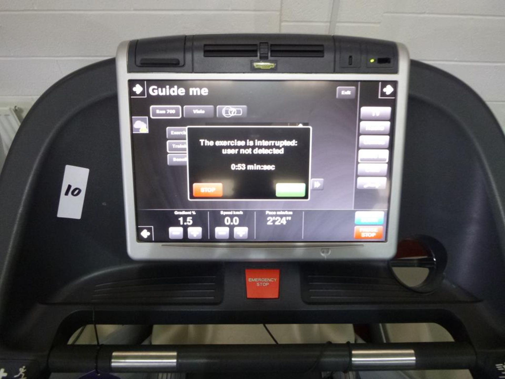 * A TechnoGym Model Dakbey Treadmill Touch Screen complete with iPod Dock s/n DAKBEY13002120 YOM - Image 5 of 6