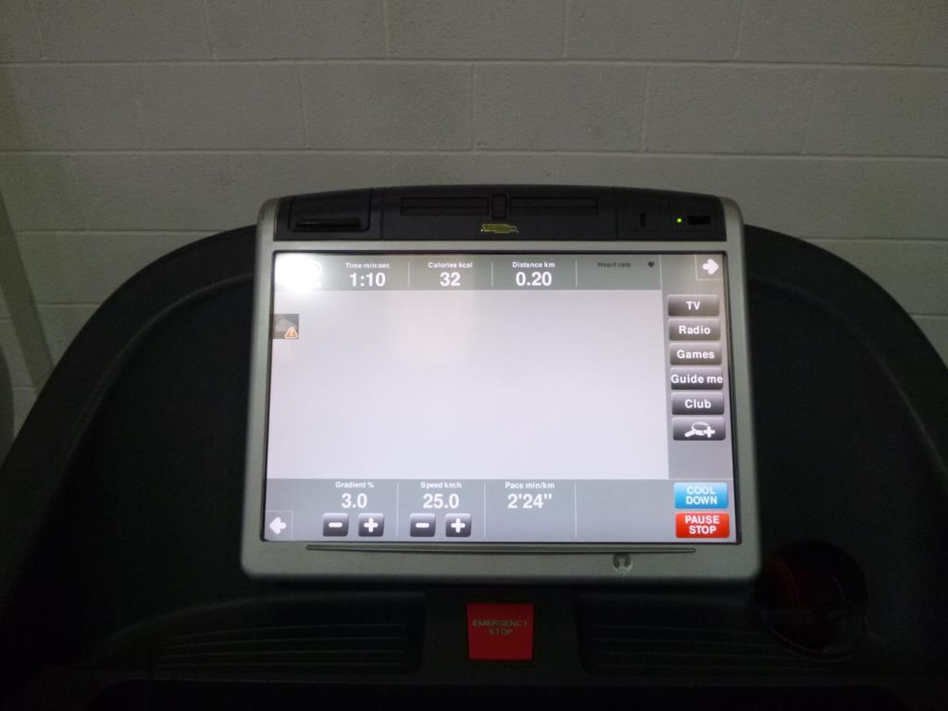 * A TechnoGym Model Dakbey Treadmill Touch Screen complete with iPod Dock s/n DAKBEY13002198 YOM - Image 4 of 5