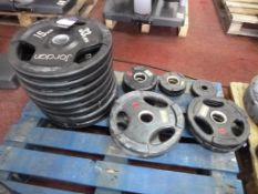 * A selection of Rubber Covered Plates including 1 X 1Kg, 2 X 1.25Kg (Base), 2 X 2.5Kg (Base), 2 X