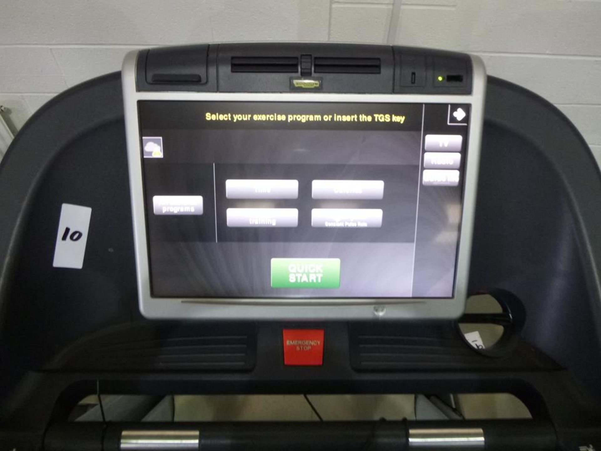 * A TechnoGym Model Dakbey Treadmill Touch Screen complete with iPod Dock s/n DAKBEY13002120 YOM - Image 2 of 6