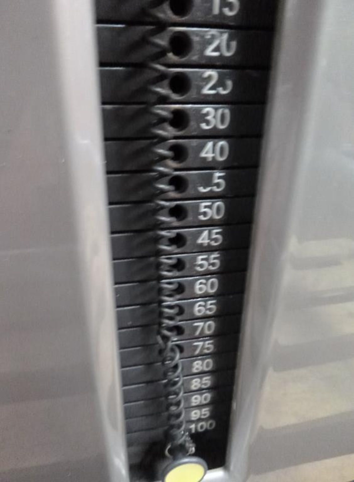 * A TechnoGym Leg Extension Weight Stack 100Kg, s/n CB3013100034 YOM 09/13. Please note there is - Image 3 of 3