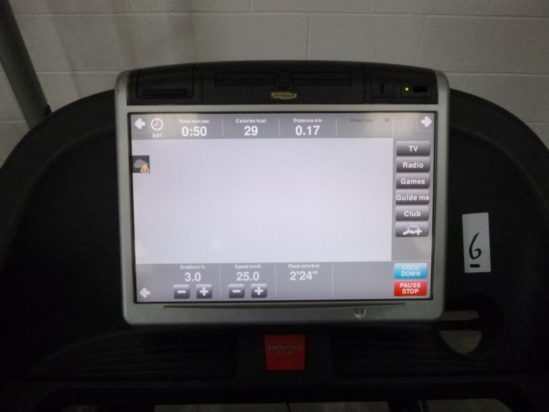 * A TechnoGym Model Dakbey Treadmill Touch Screen complete with iPod Dock s/n DAKBEY13002123 YOM - Image 2 of 4