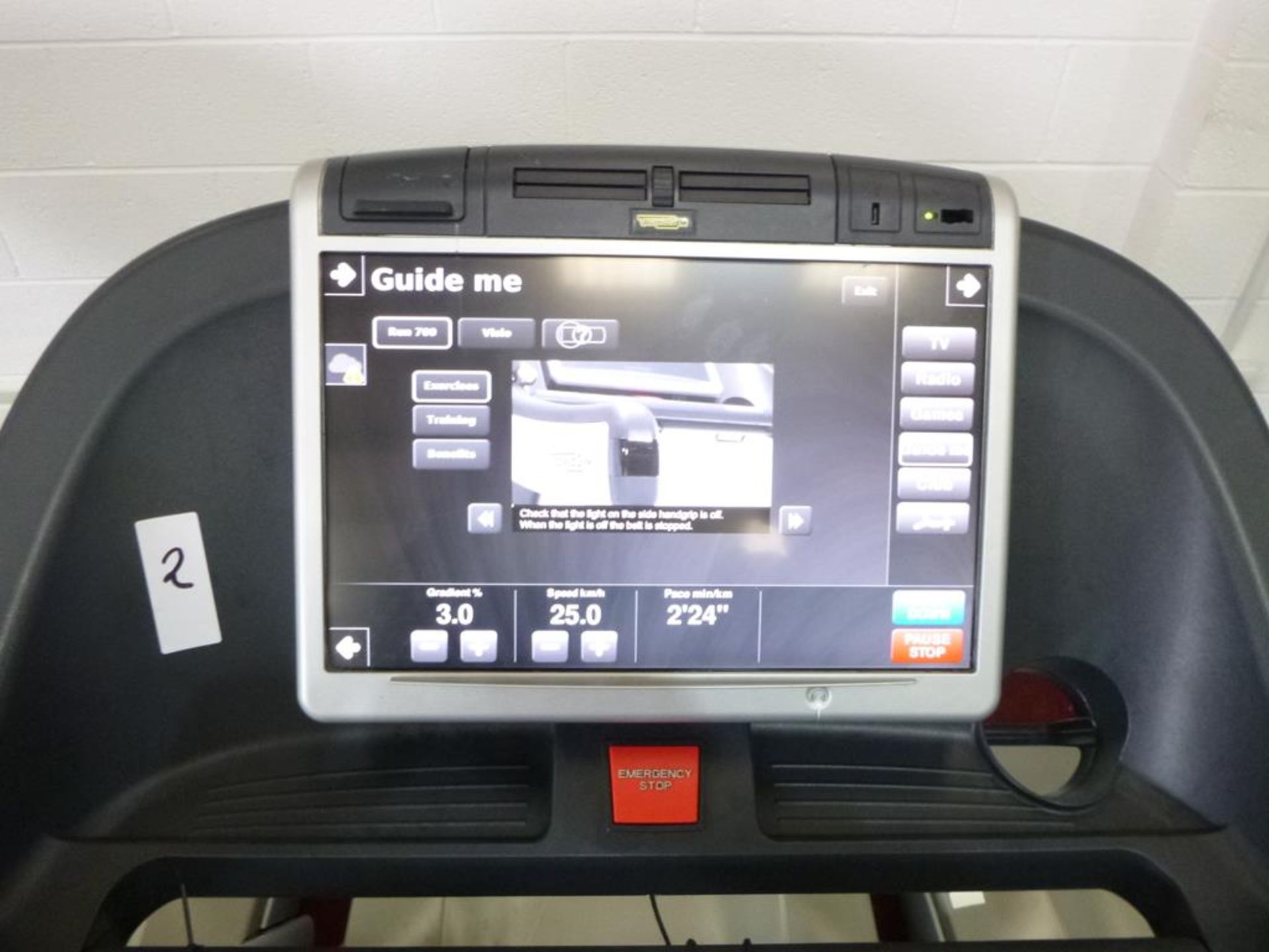 * A TechnoGym Model Dakbey Treadmill Touch Screen complete with iPod Dock s/n DAKBEY13002194 YOM - Image 3 of 4