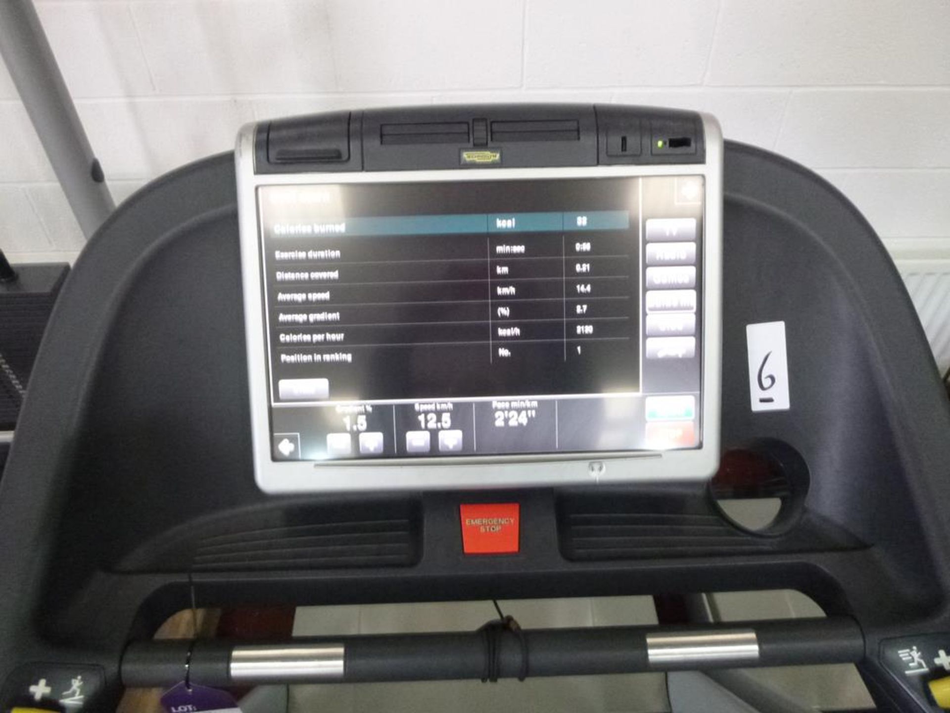 * A TechnoGym Model Dakbey Treadmill Touch Screen complete with iPod Dock s/n DAKBEY13002123 YOM - Image 3 of 4