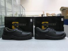 * Two pairs of new/boxed Grafters Black Leather 'Belvoir' Padded Collar 4 eye Safety Shoes size