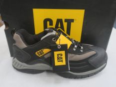 * A pair of New/Boxed CAT Shoes- P705039 Oxford Steel Toe, in black, UK size 9