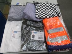 * A box to contain a quantity of Catering Garments in variety of colours, styles and sizes. Also