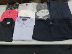 * A box to contain an assortment of Shirts and Polo Shirts in Black, Grey, Blue, Red etc. (S, M, XL,