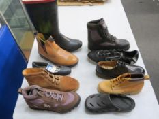 * Two boxes of mixed new Footwear to include Examples by Hi-Tec Trail, Grafters Boots, Dunlop Madrid