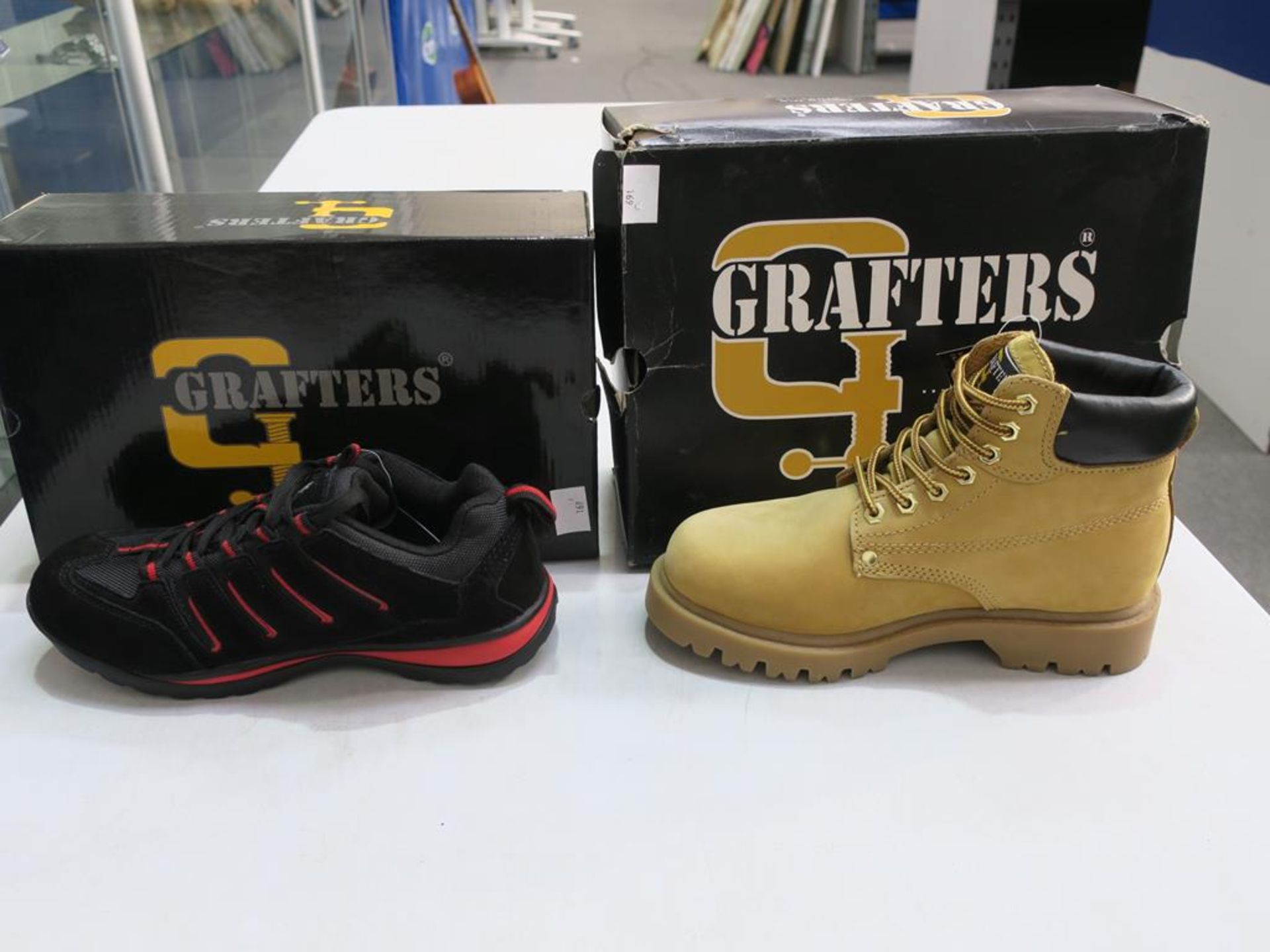 * Two pairs of new/boxed Grafters Footwear: a pair of Black/Red Safety Trainer Shoes 'Red Devil' - Image 2 of 3