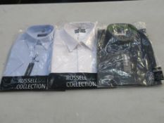 * A selection of long/short sleeve Oxford style Shirts in Blue, Black and White (S, M, L)