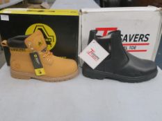 * Two pairs of New/Boxed Safety Boots. Amblers Safety Footwear FS7 in Honey colour size 7. ToeSavers