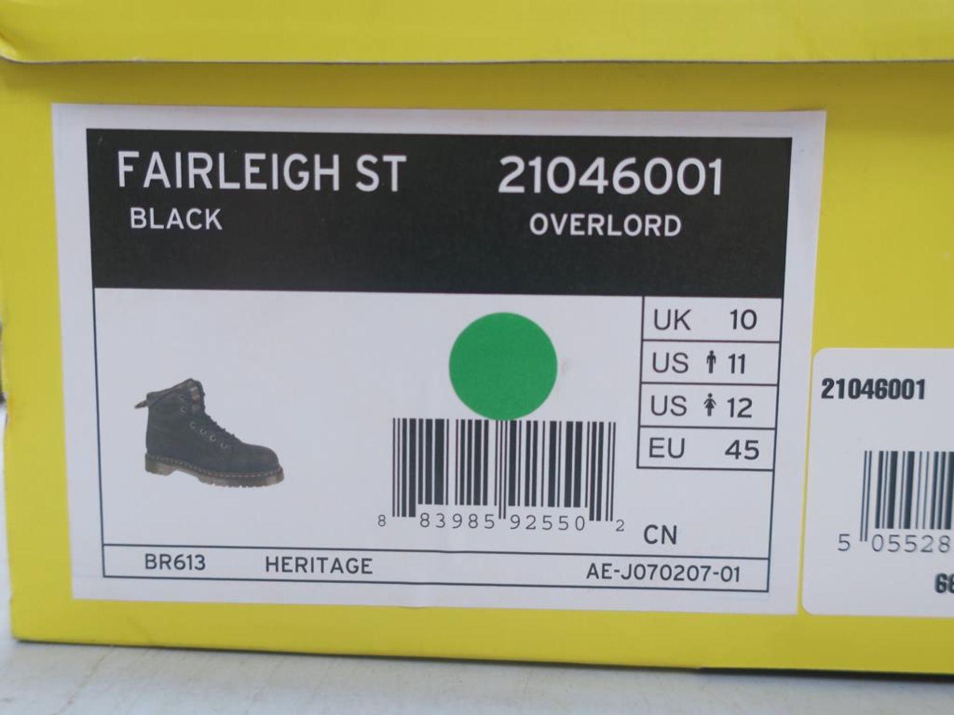 * A pair of New/Boxed Dr Martens Boots, Fairleigh ST, Overlord, 21046001, in black, UK size 10 - Image 3 of 3