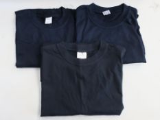 * A quantity of Navy T-shirts in sizes S, M, L, XL, 2XL, 3XL