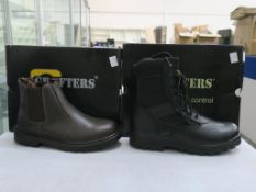 * Two Boxes of New/Boxed Grafters Footwear. A pair of Brown Leather 'Grinder' Safety Twin Gusset
