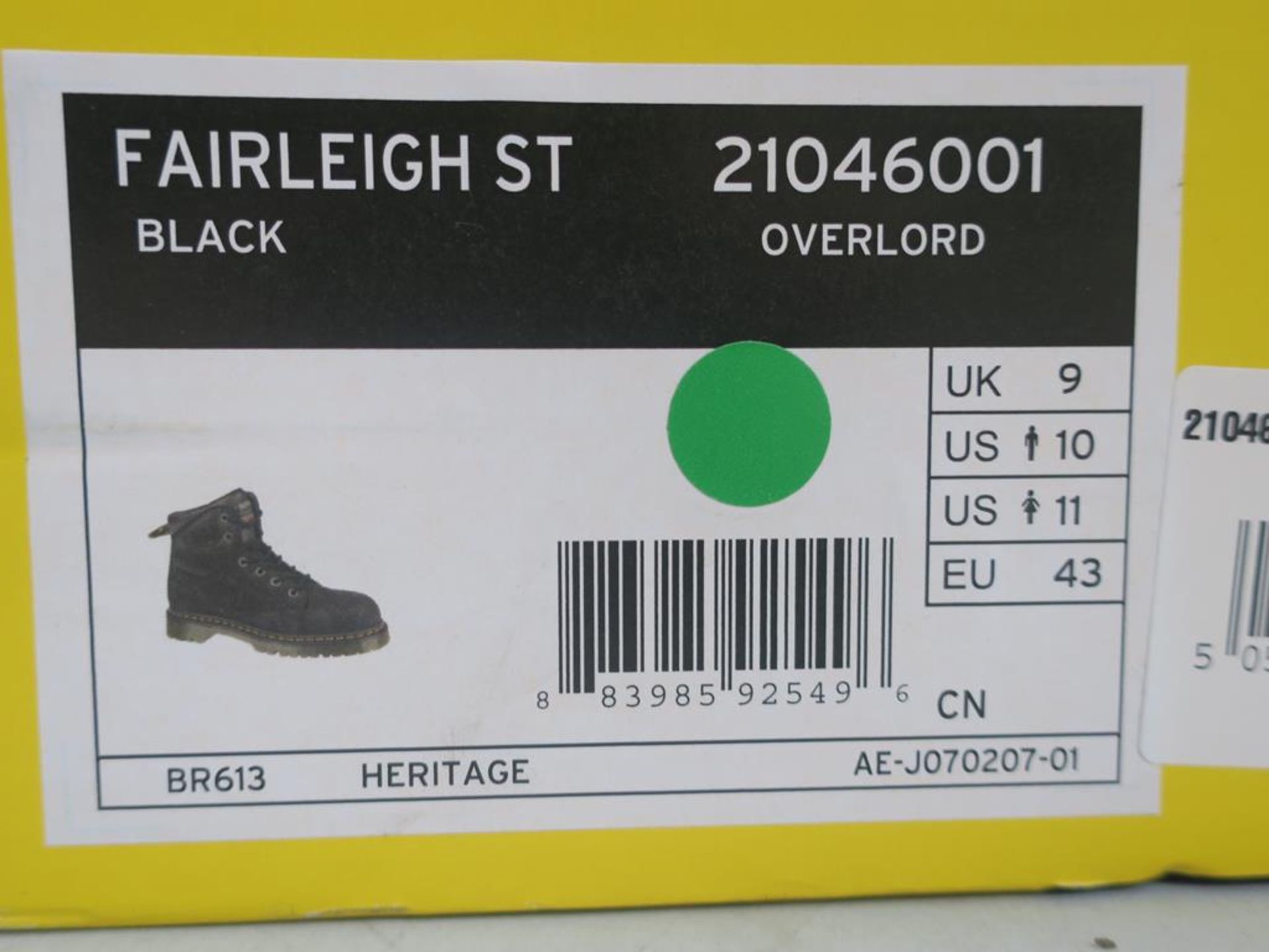 * A pair of New/Boxed Dr Martens Boots, Fairleigh ST, 21046001, Overlord in black, UK size 9 - Image 3 of 3