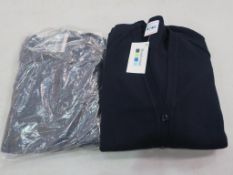 * A large qty of Navy Cardigans (sizes vary)