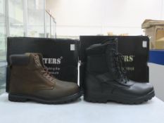* Two pairs of new/boxed Grafters Footwear: a pair of Brown 'Moondance' Padded Safety Boot size 11