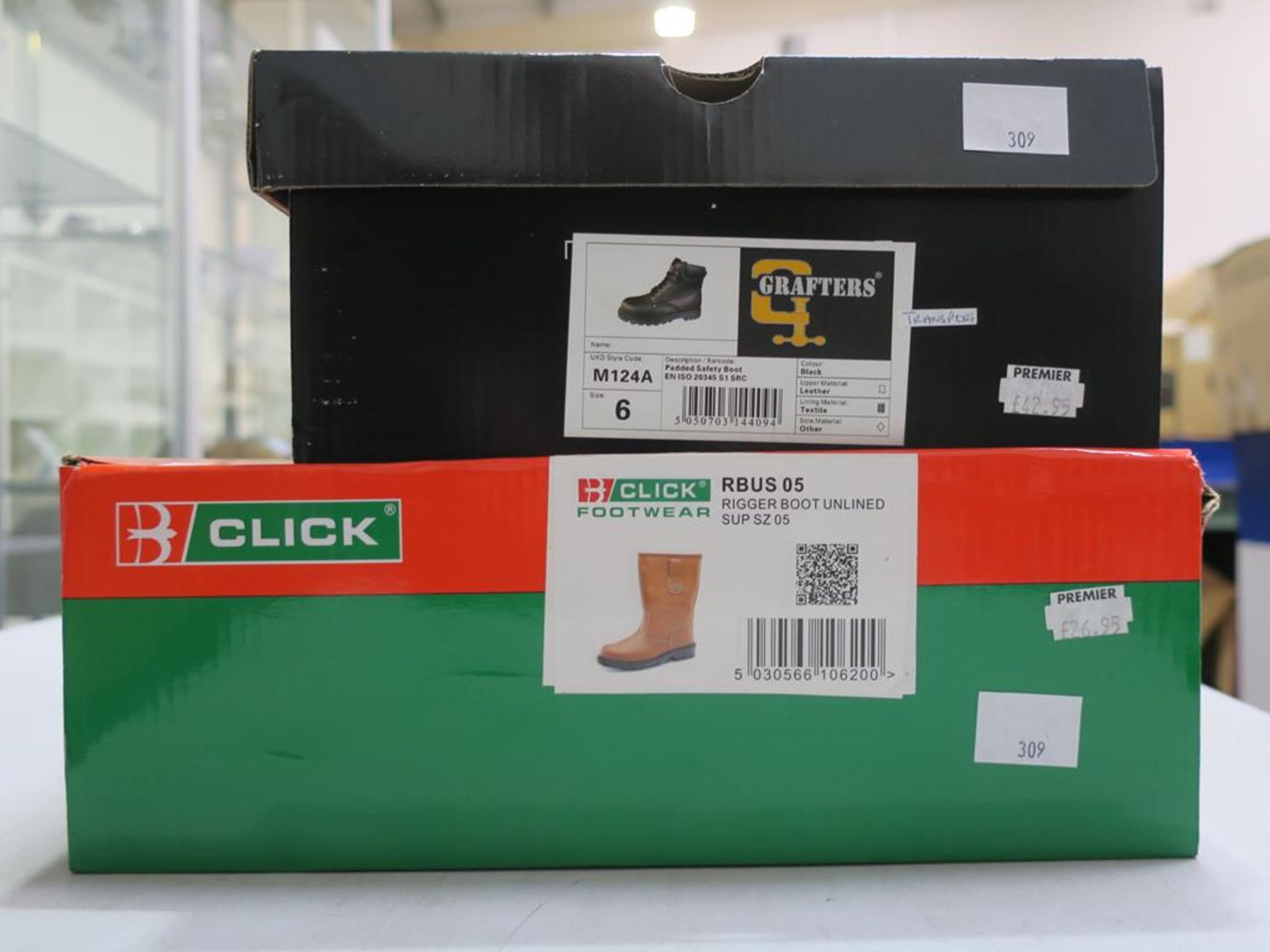* Two pairs of new/boxed Safety Footwear: one pair of Click Rigger Boots unlined size 5 and a pair - Image 3 of 3