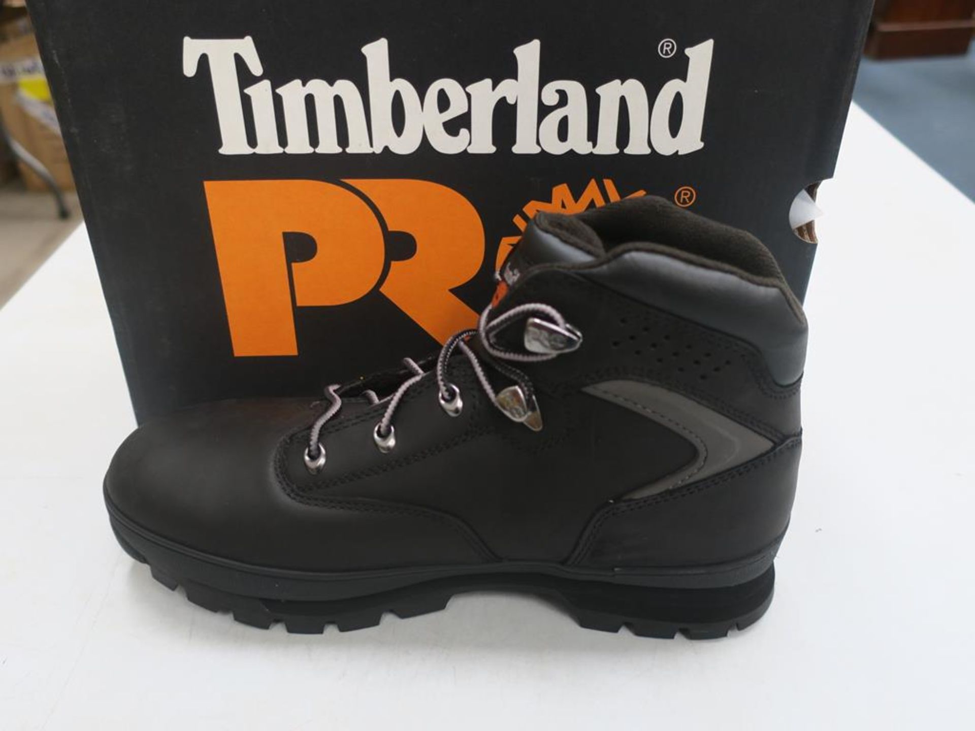 * A pair of New/Boxed Timberland Pro Boots, Euro Hiker 2G Steel Safety Toe in black 'improved fit' - Image 2 of 3