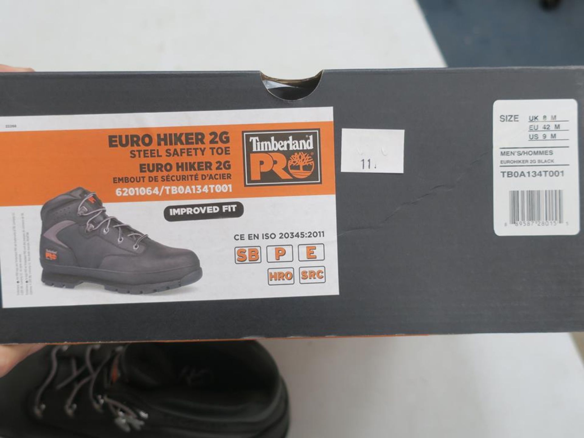 * A pair of New/Boxed Timberland Pro Boots, Euro Hiker 2G Steel Safety Toe in black 'improved fit' - Image 3 of 3