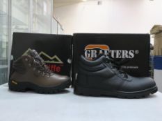 * Two pairs of new/boxed Boots: A pair of Grafters Black Leather 'Chukka' Boots size 15 and a pair