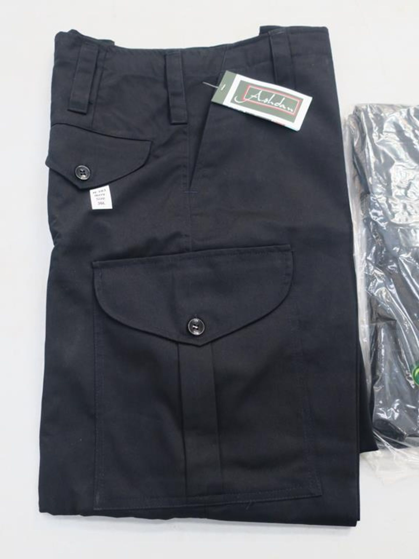 * A qty of navy Work Trousers- sizes include 36W, 38W etc - Image 3 of 3