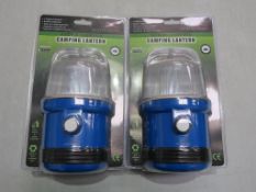 * Seven Blue Battery Powered Lanterns (boxed)